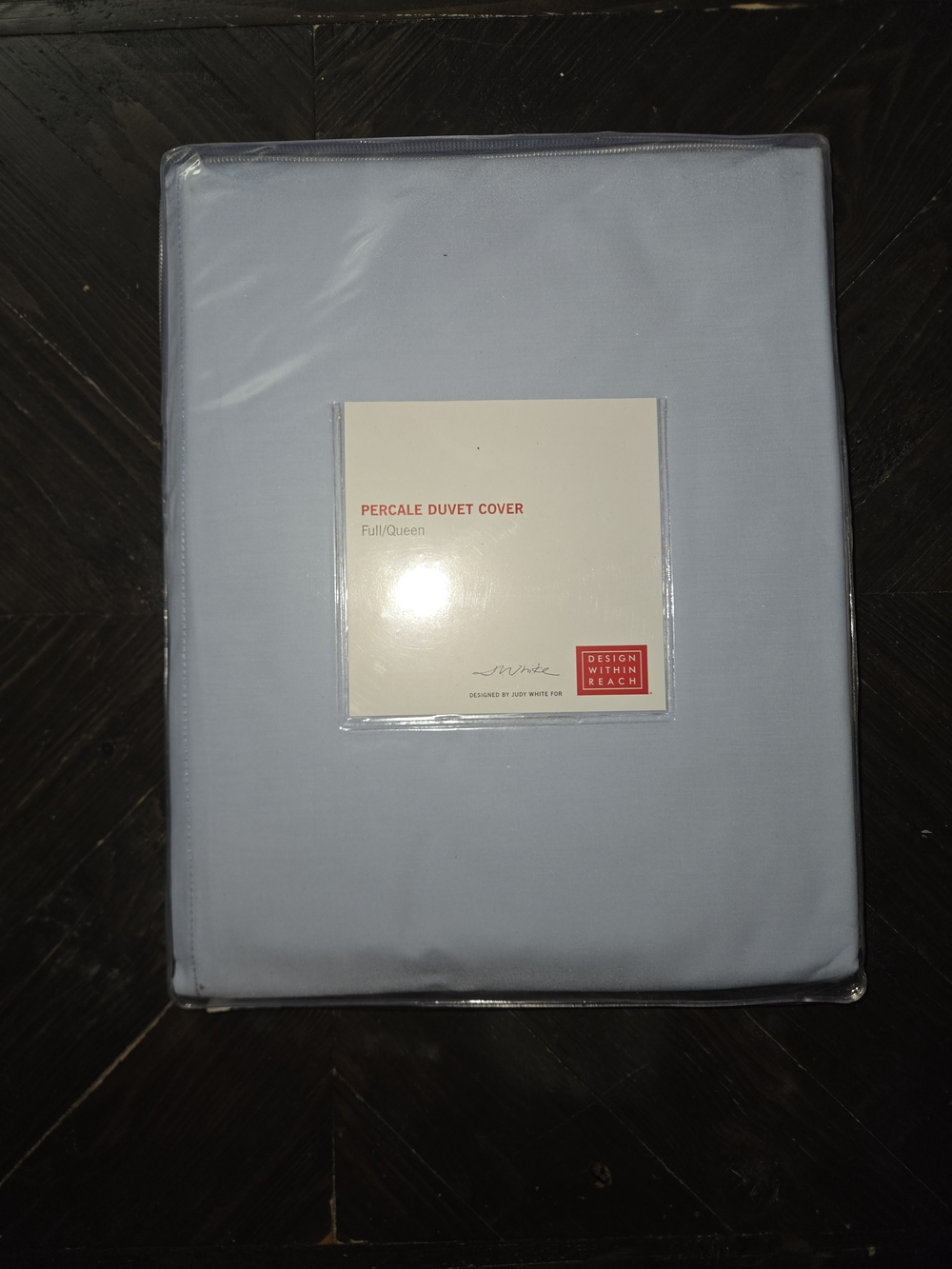 Design Within Reach Sky Blue Percale Duvet Cover